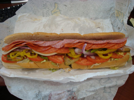 subway sandwich footlong